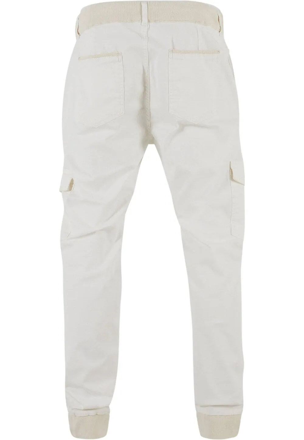 2Y Studios Tapered Cargo Pants, Cream