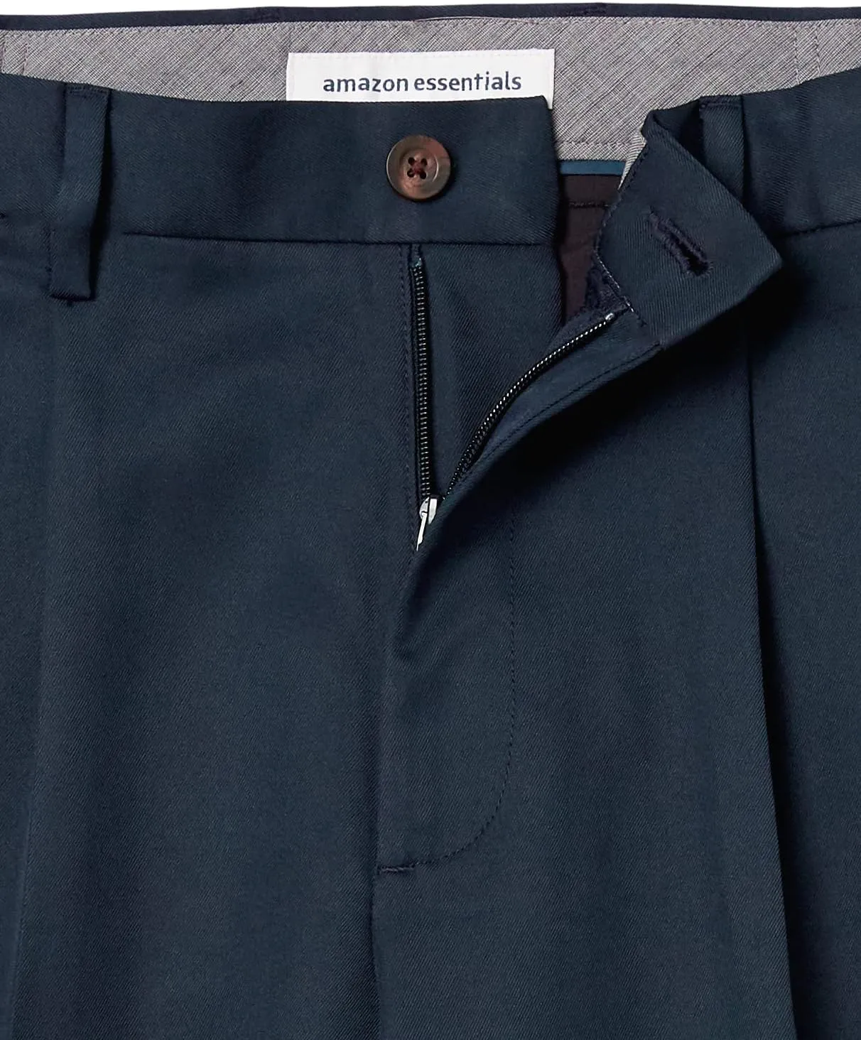 Amazon Essentials Men's Classic-Fit Expandable-Waist Pleated Dress Pant
