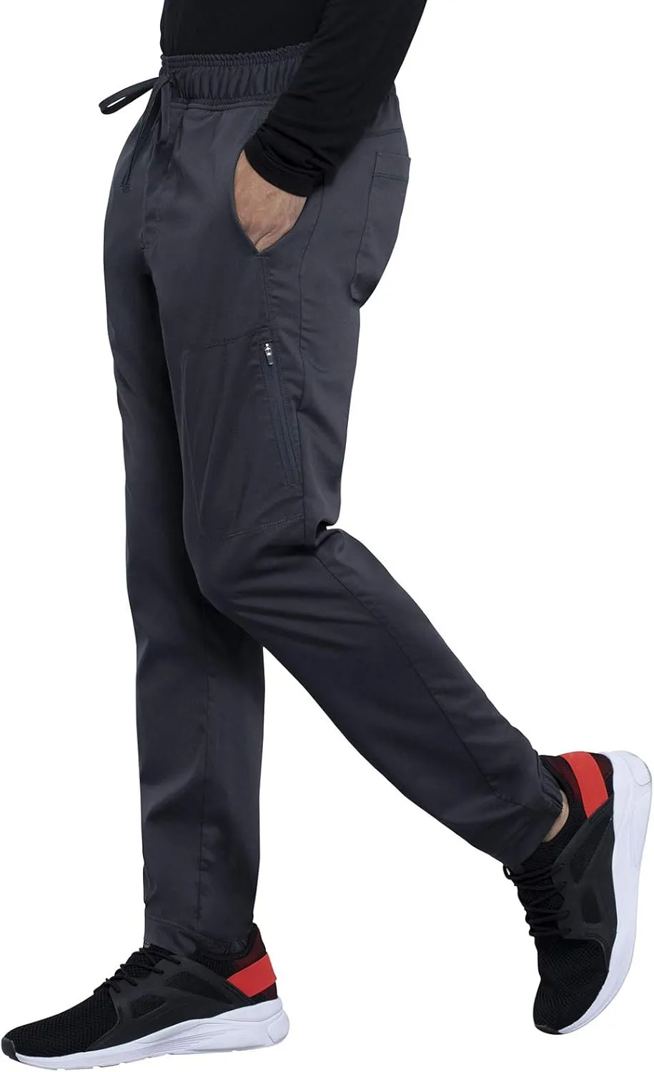 Cherokee Men Scrubs Pant Natural Rise Jogger with Zip Cargo Pocket WW012