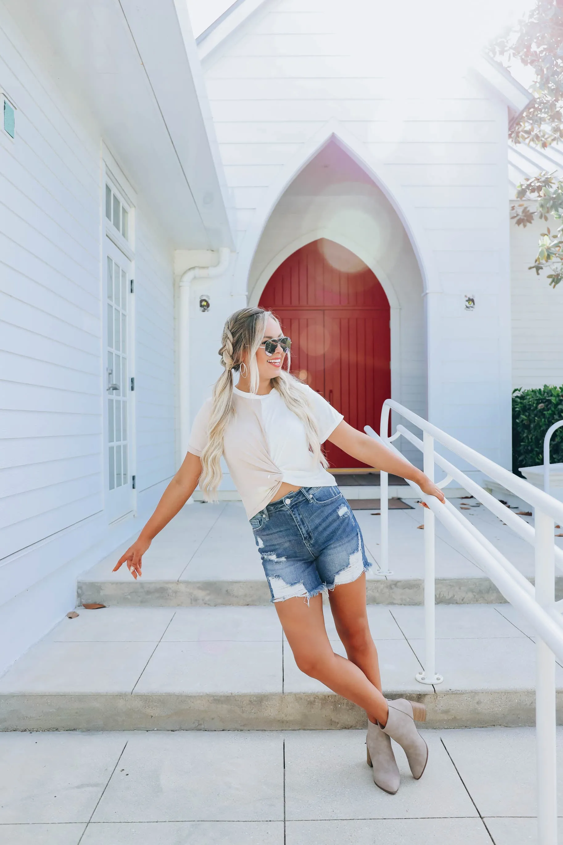 Cornetto Crop Top - Tan/White