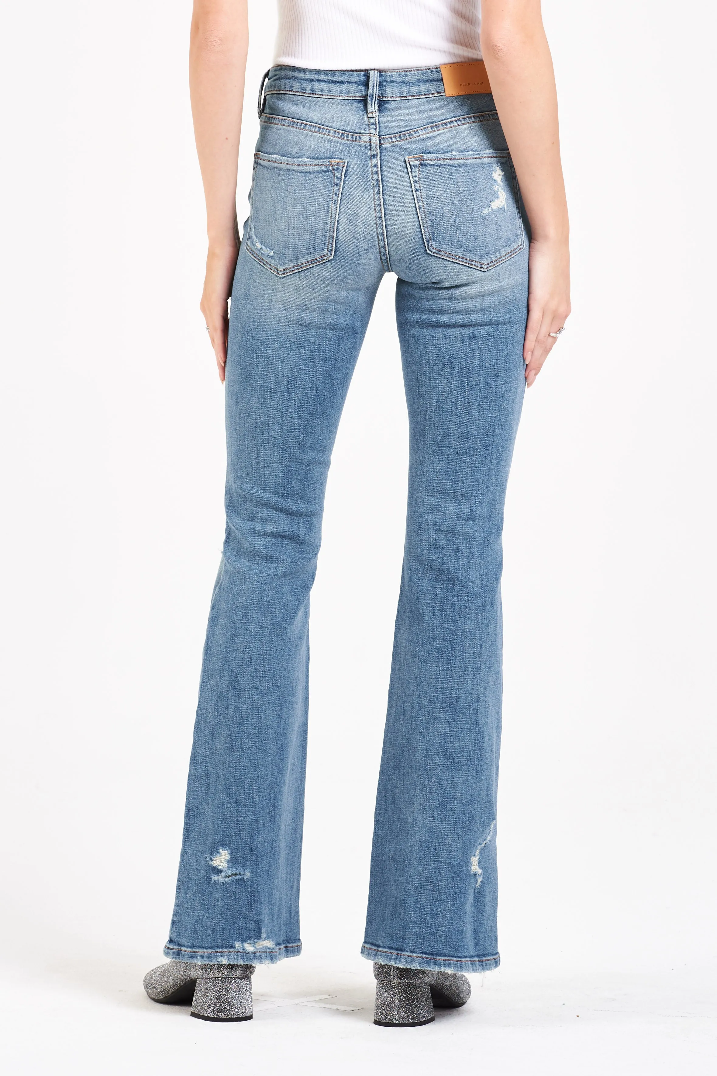 Dear John ‘Rosa’ High Rise Destroyed Flare Jean in Elm Grove