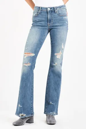 Dear John ‘Rosa’ High Rise Destroyed Flare Jean in Elm Grove