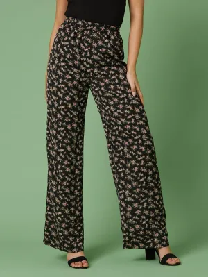 Ditsy Floral Print Wide Leg Pants