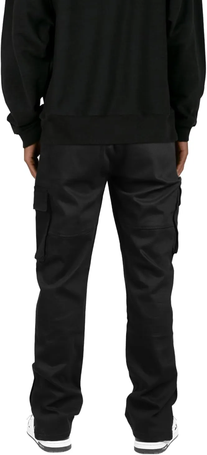 GINGTTO Men's Casual Cargo Pants Drawstring Elastic Waist Work Pants Hiking Jogger Multi Pockets