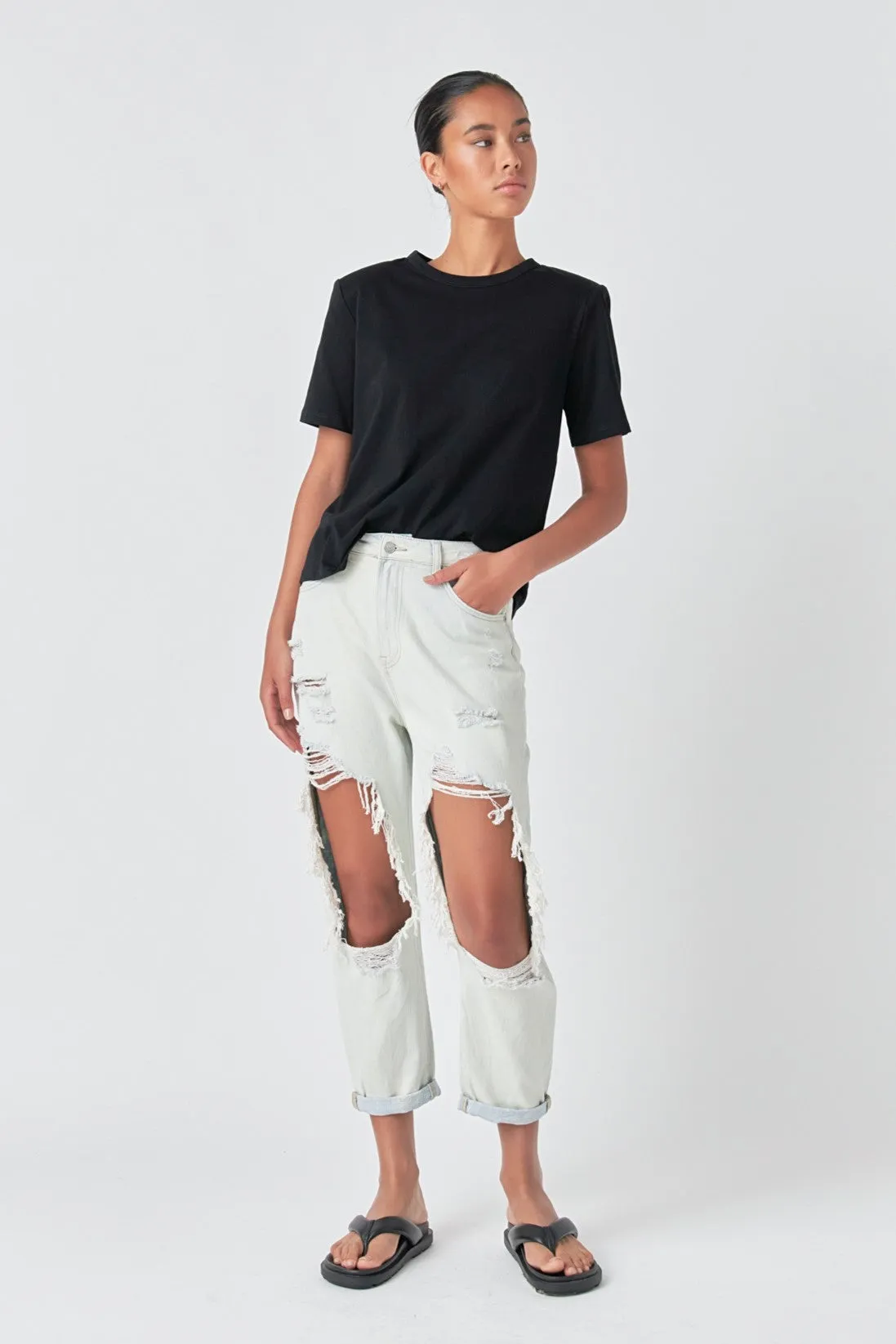 Grey Lab - Highly Distressed Jeans