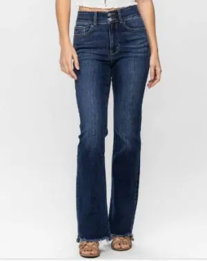 JUDY BLUE Vivian Vintage Frayed Hem Bootcut Jean