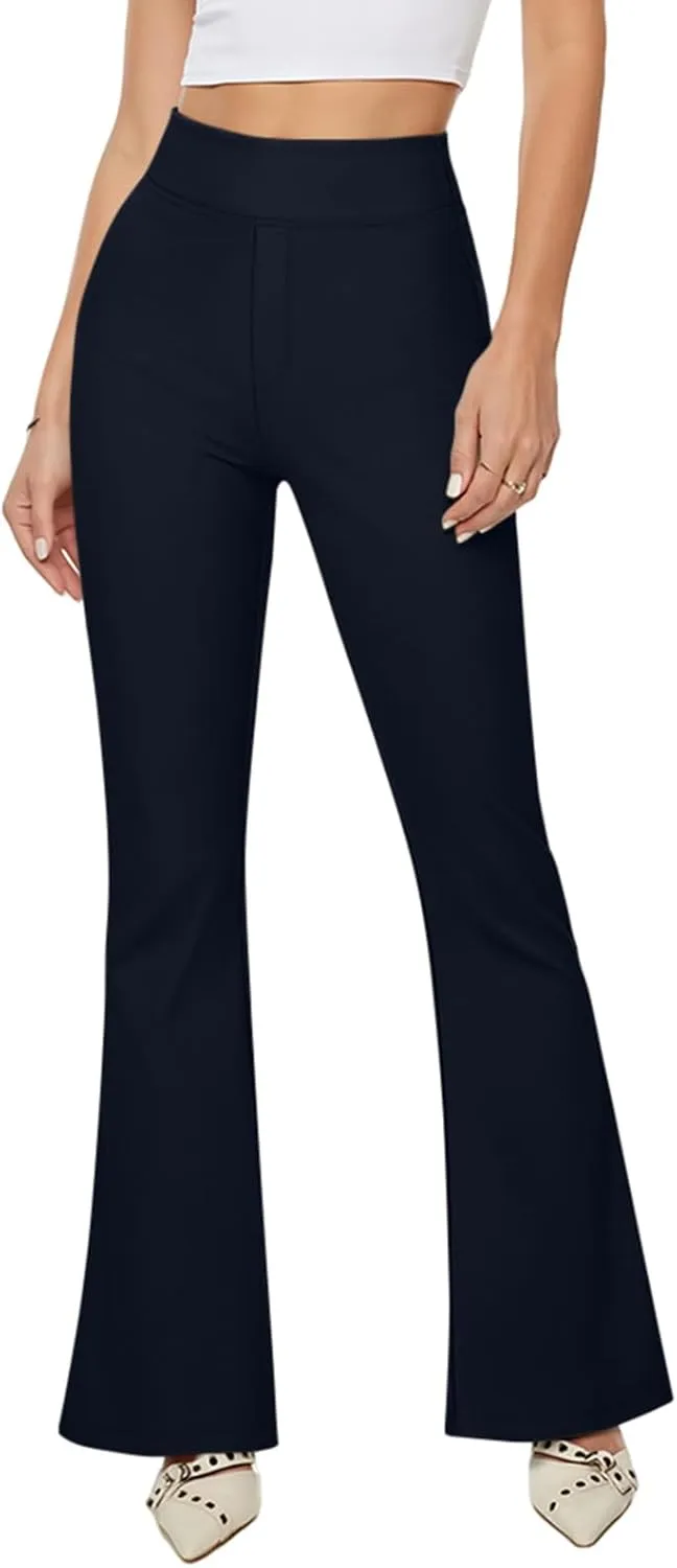 NIMIN Womens Dress Work Pants High Waisted Flare Casual Slacks Stretchy Boot Cut Yoga Trousers with Pockets 2025