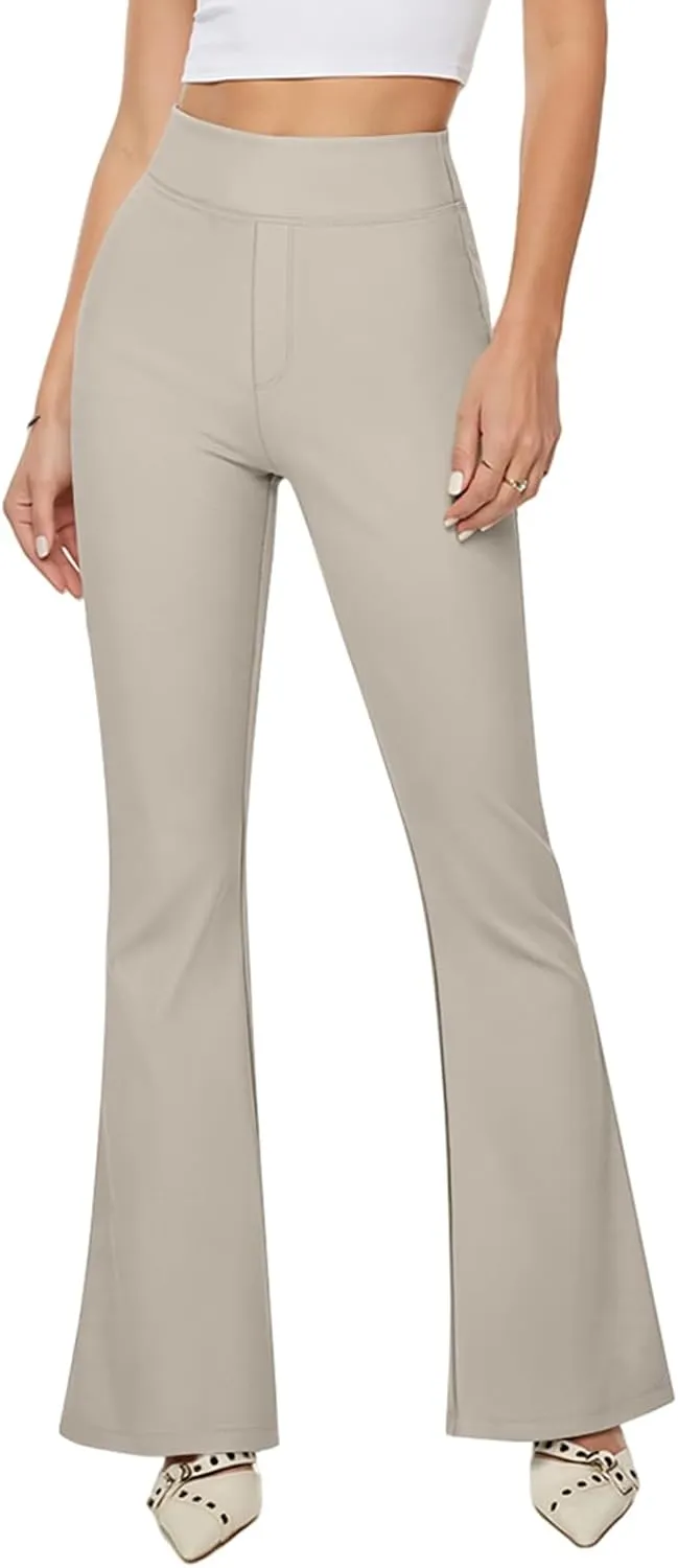 NIMIN Womens Dress Work Pants High Waisted Flare Casual Slacks Stretchy Boot Cut Yoga Trousers with Pockets 2025