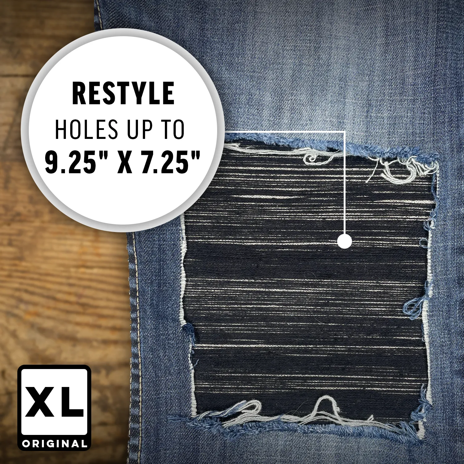 The Original Extra Large 10x8 Tatter Patch & Repair Kit