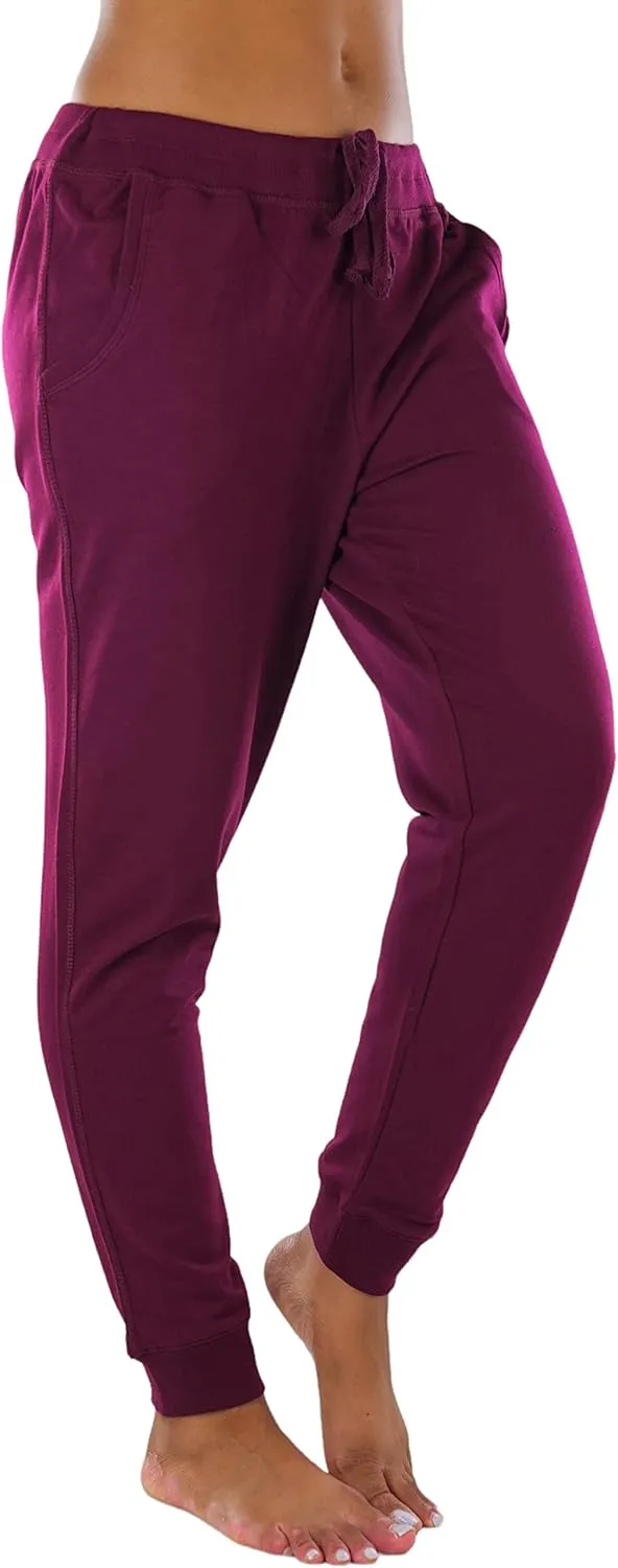 ToBeInStyle Women's Solid Print French Terry Jogger Pants