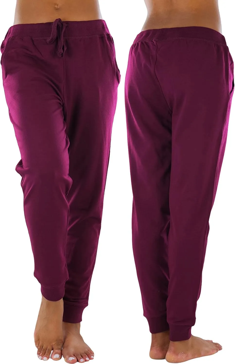 ToBeInStyle Women's Solid Print French Terry Jogger Pants