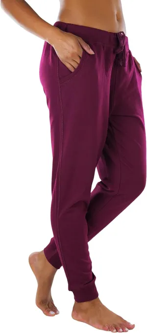 ToBeInStyle Women's Solid Print French Terry Jogger Pants