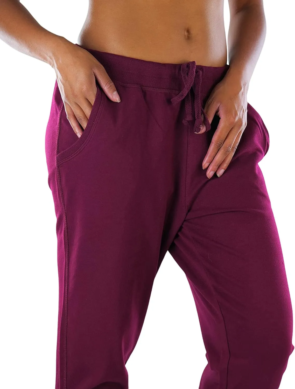 ToBeInStyle Women's Solid Print French Terry Jogger Pants
