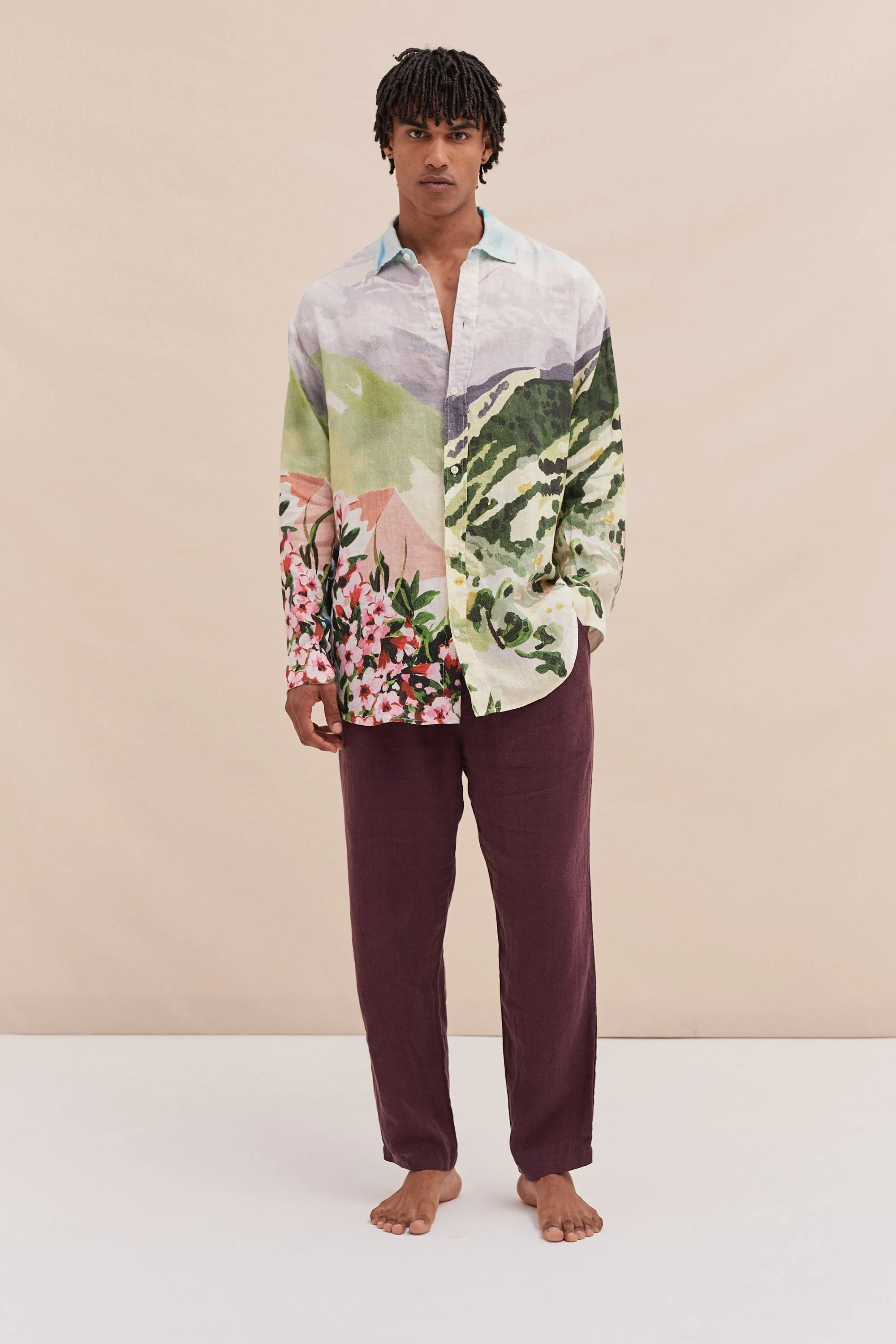 Unisex Lounge Shirt Hutte Print