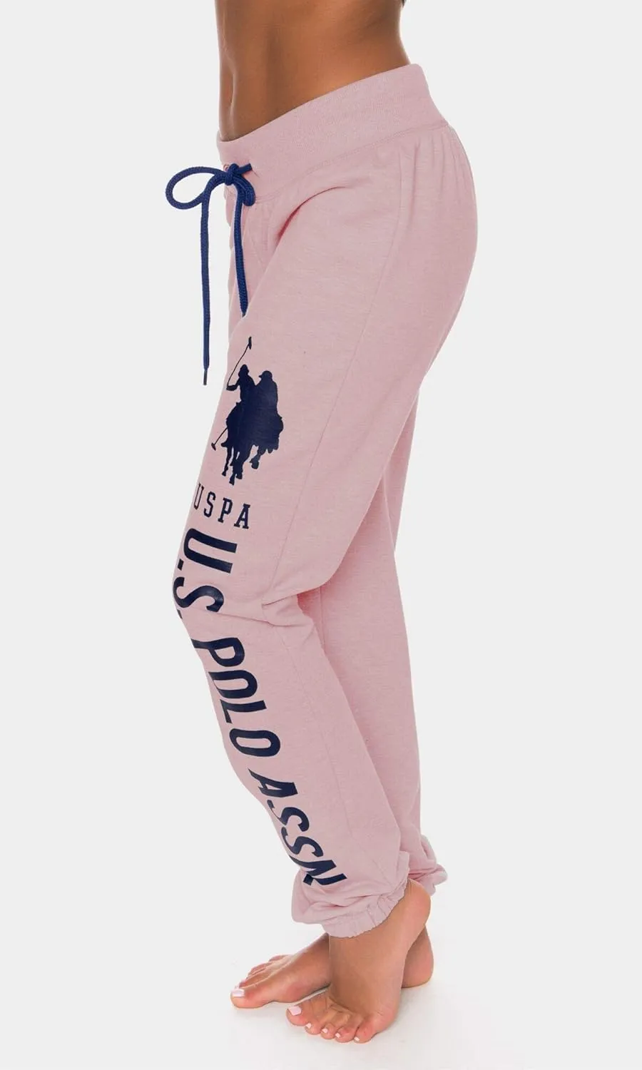 U.S. Polo Assn. Womens Sweatpants - Women Joggers Sweats with Logo Print - French Terry Poly-Cotton