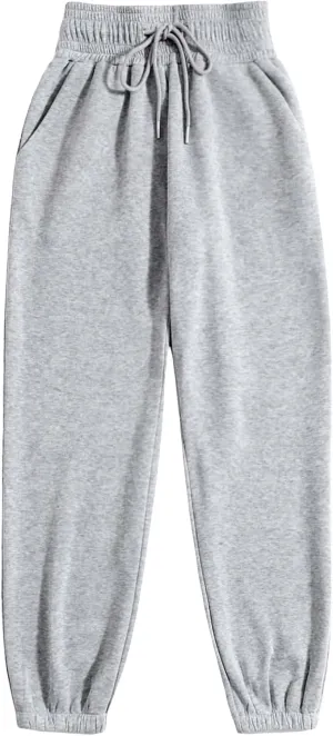 WDIRARA Women's Drawstring Elastic Waist Exercise Sweatpants Trousers Jogger Pants