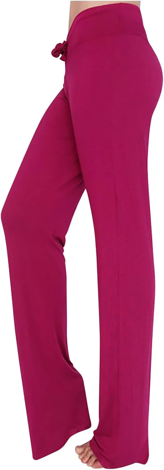 Wide Leg Yoga Pants for Women High Waisted Bootcut Leggings Comfy Flare Lounge Pants Casual Loose Yoga Leggings