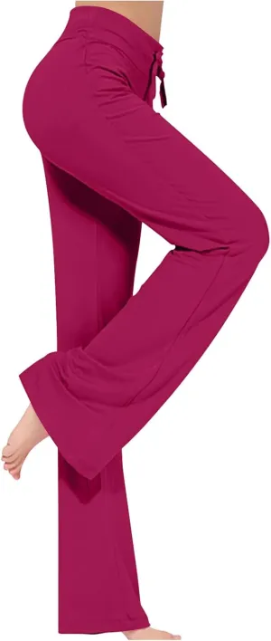 Wide Leg Yoga Pants for Women High Waisted Bootcut Leggings Comfy Flare Lounge Pants Casual Loose Yoga Leggings